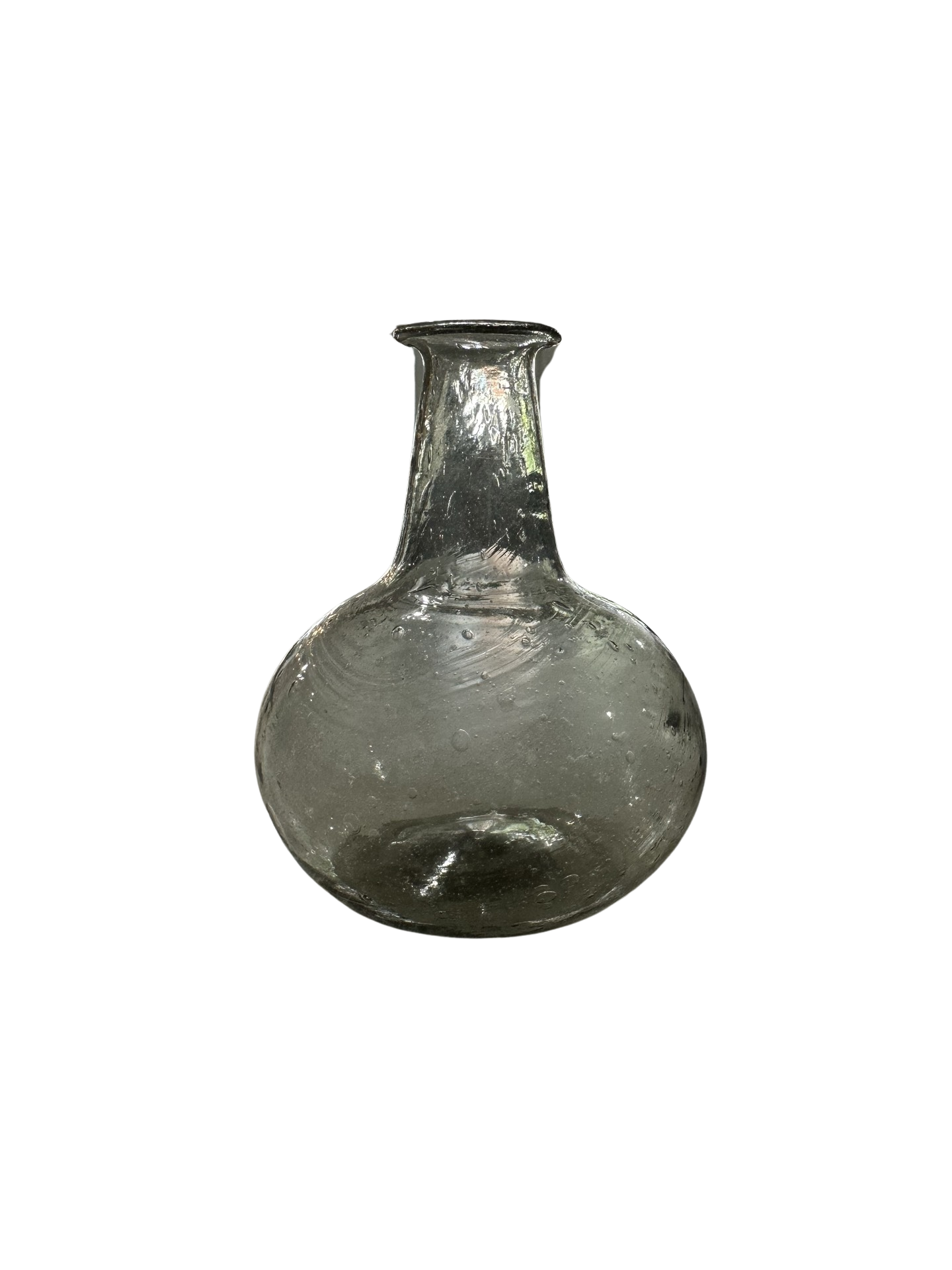 Vase recyclé en verre olive